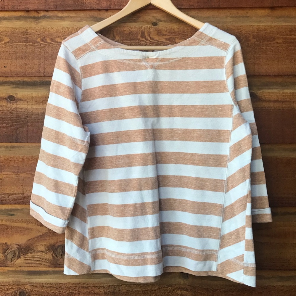 Lou & Grey peach & White Striped Shirt
